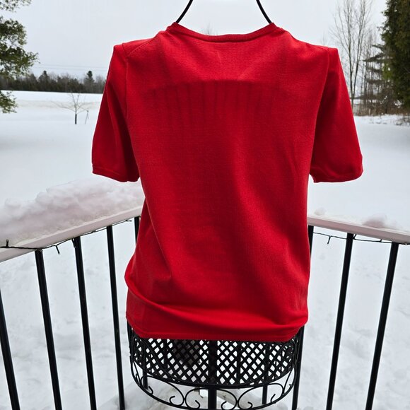 Ann Taylor Red sweater, size L, VGUC - Picture 7 of 7